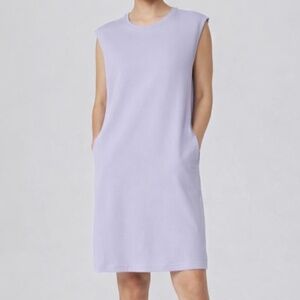 Eileen Fisher - Pima Cotton Stretch Jersey Round Neck Dress